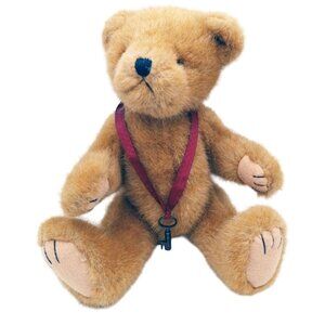 Teddy Bear J P Locksley Posable Boyds Plush Vintage Stuffed Animal Metal Key 12"